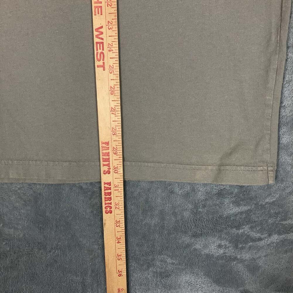 Essentials Fear of God Mens Logo Polo Shirt Taupe Olive Green XL Short Sleeve - Picture 10 of 10